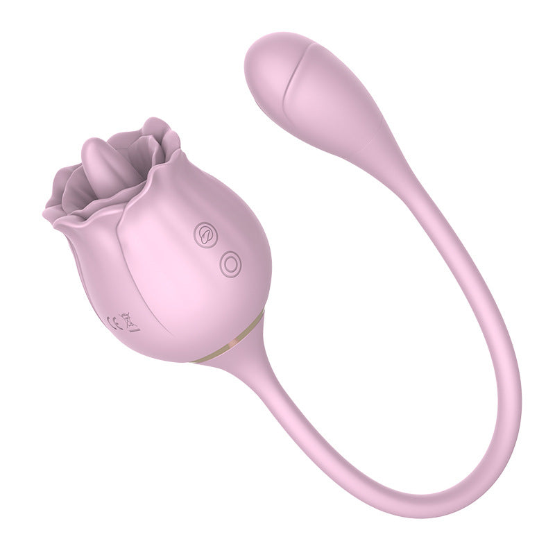 Rose Vibrator - 9 Vibration Tongue Vibrator with Vibrating Egg