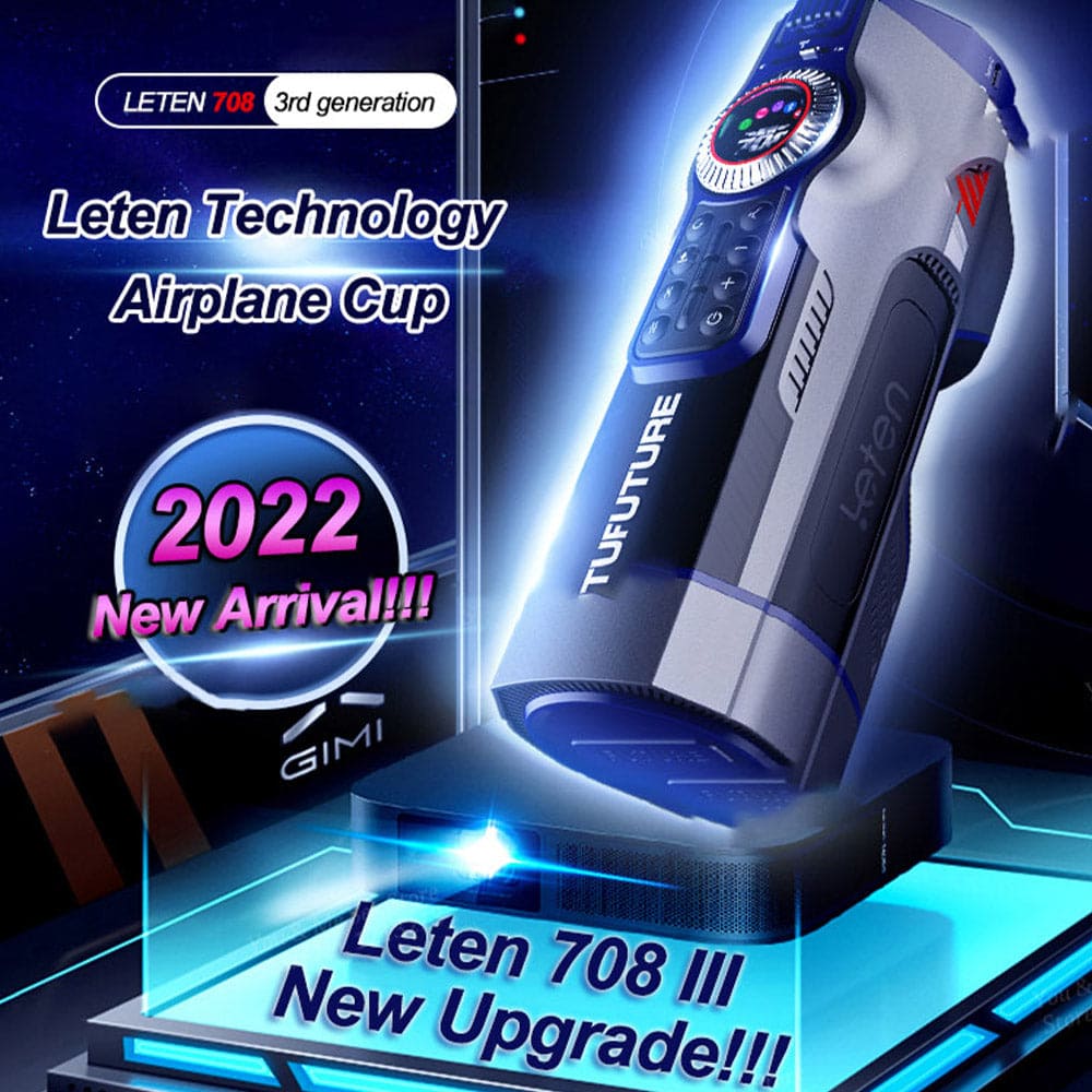 Leten Future Pro 708 3RD Generations Bluetooth Control 10 Modes Heating LED Screen Male Stroker