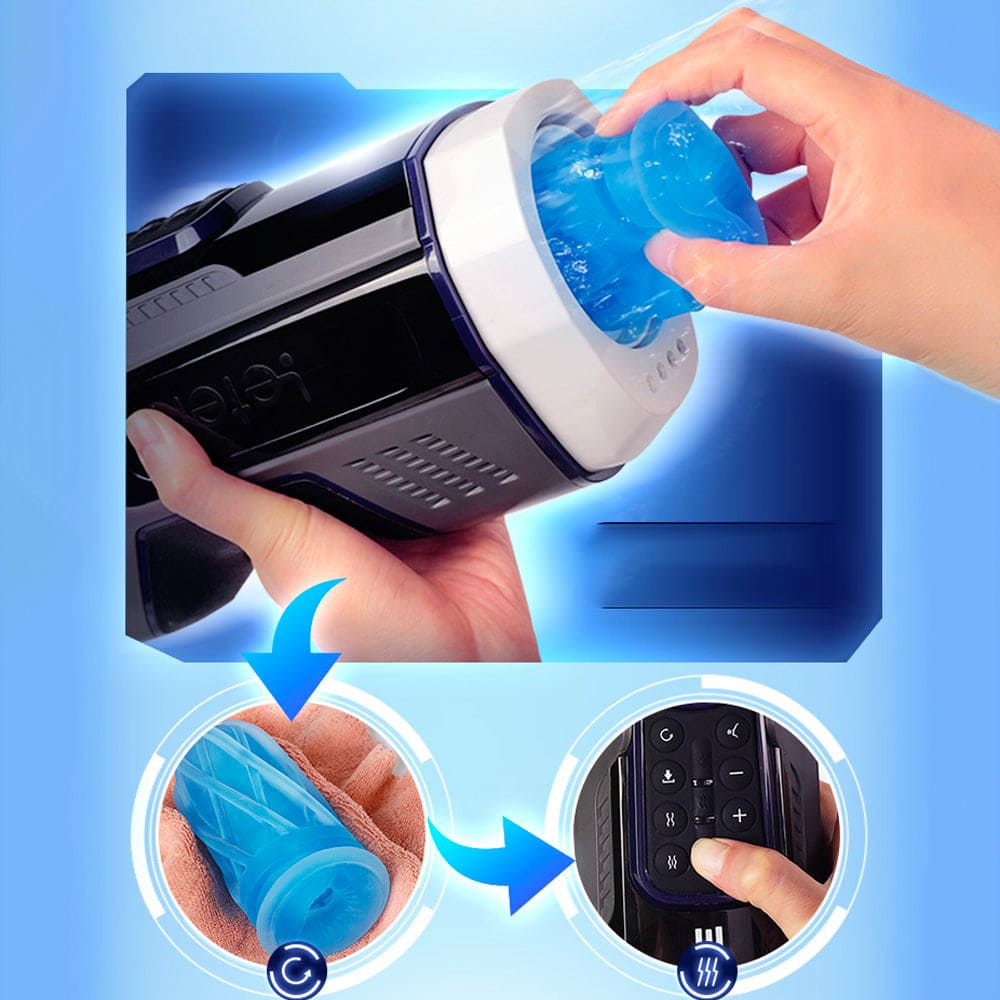 Leten Future Pro 708 3RD Generations Bluetooth Control 10 Modes Heating LED Screen Male Stroker