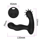 Remote Control Dual Vibrating Heated Tongue Licking Clitoris Stimulator Anal Plug