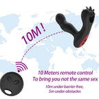 Remote Control Dual Vibrating Heated Tongue Licking Clitoris Stimulator Anal Plug