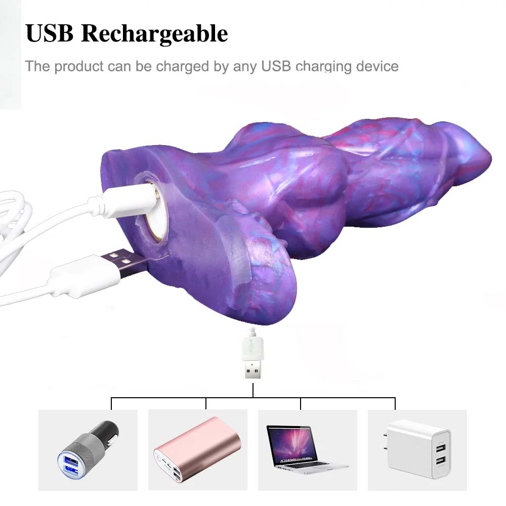 Wireless Remote Control Silicone Electric Anal Plug Dog Penis Fantasy Dildo