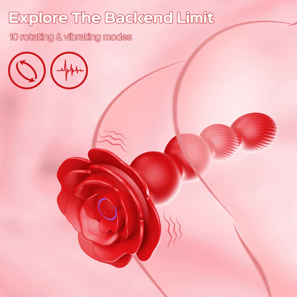 Rose Gyrating Anal Beads