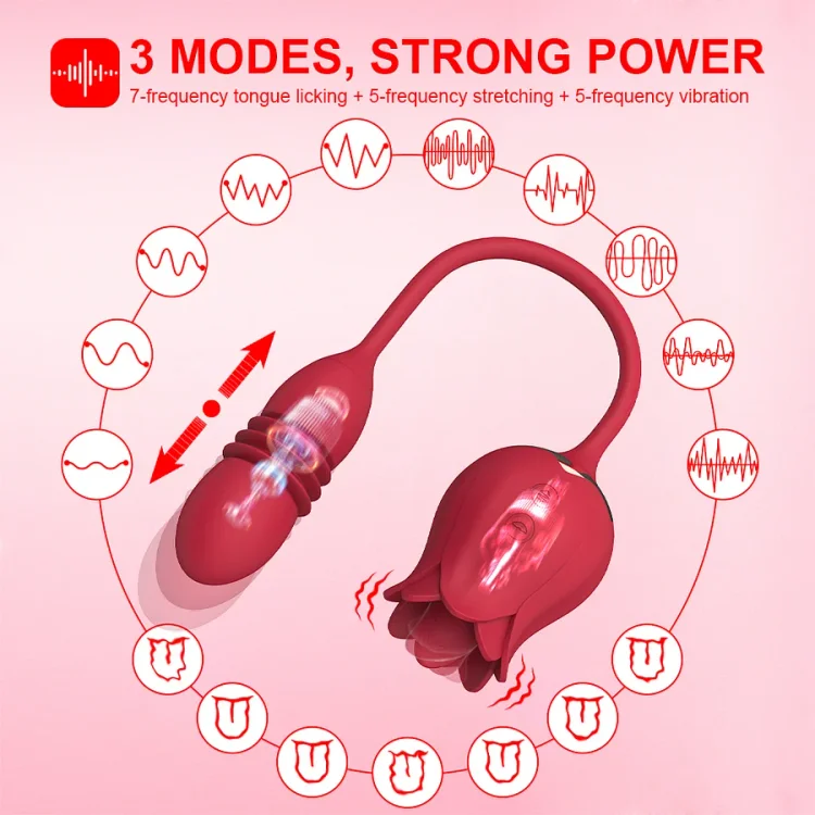 Rose Vibration Tongue Vibrator Egg Vibrator Thrusting Vibrator