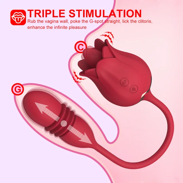 Rose Vibration Tongue Vibrator Egg Vibrator Thrusting Vibrator