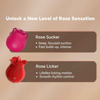 Rose Suction Massager Set with Extra Charging Cable