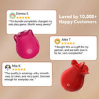 Rose Suction Massager Set with Extra Charging Cable