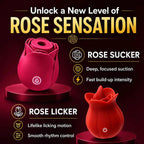 Rose Suction Massager Set with Extra Charging Cable