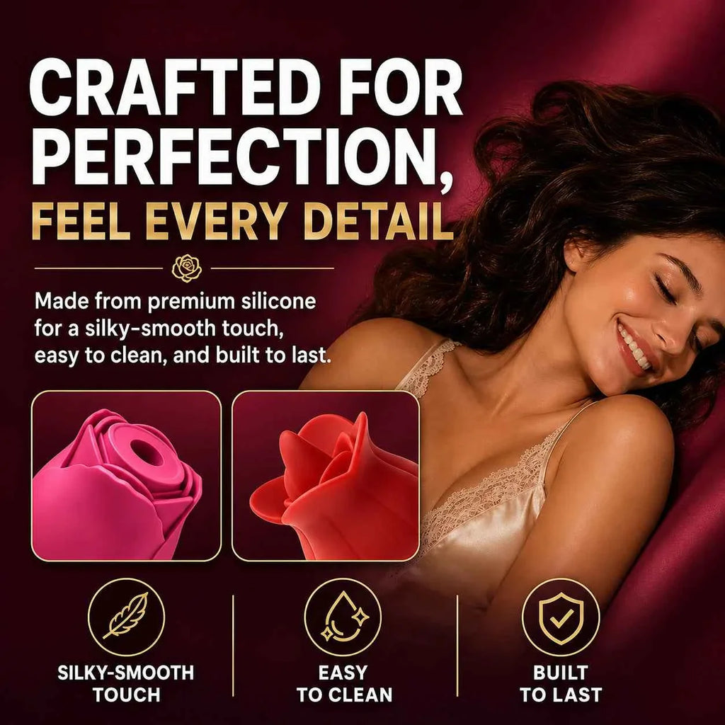 Rose Suction Massager Set with Extra Charging Cable