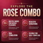 Rose Suction Massager Set with Extra Charging Cable