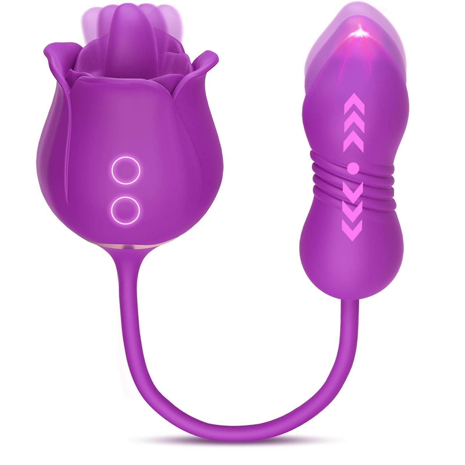 Rose Vibrating Tongue Licking Waterproof Vibrator