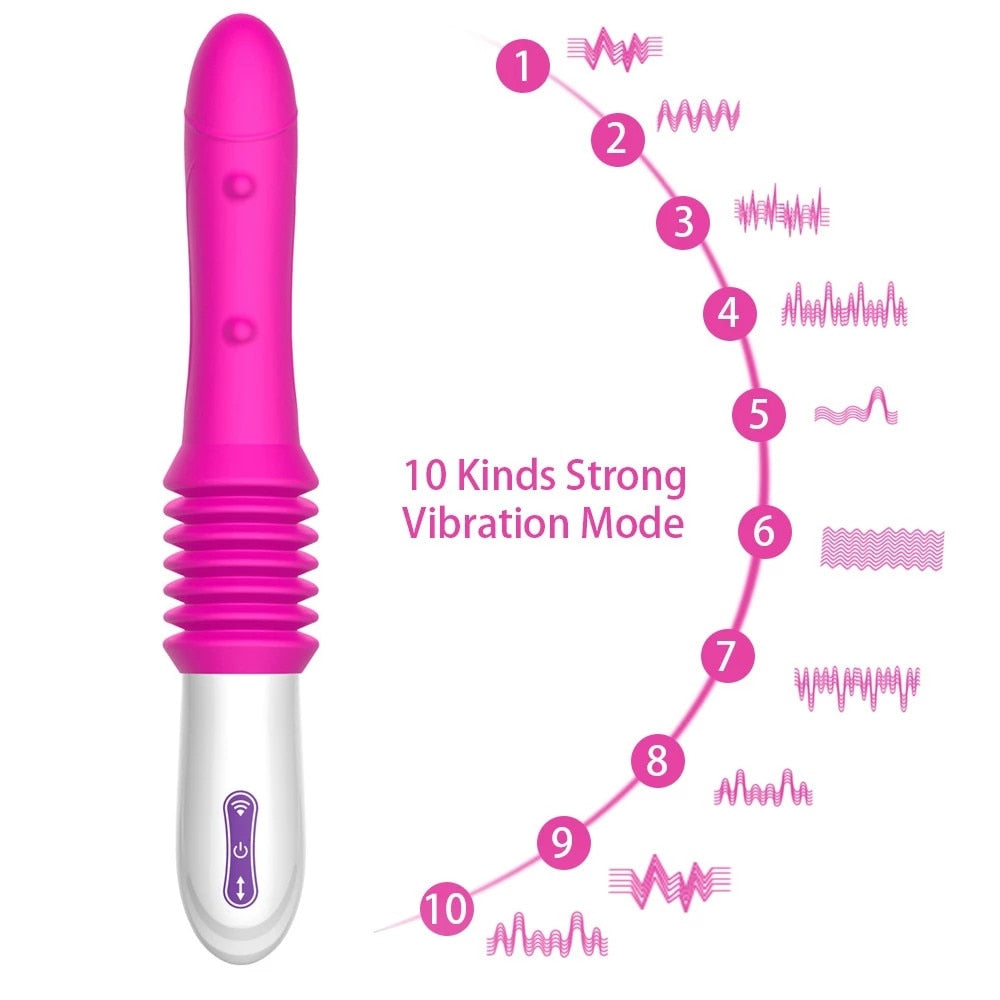 Automatic Hands Free Thrusting Dildo Vibrator