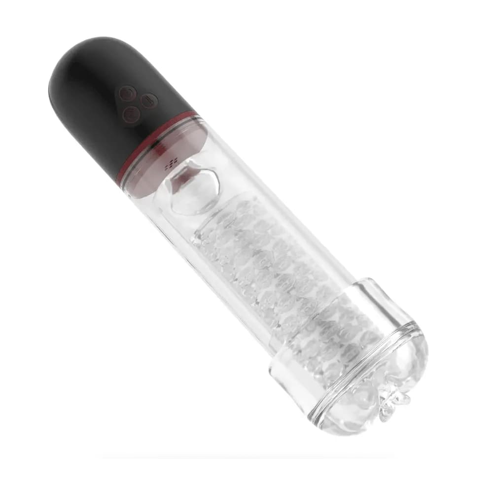 SoloSonic 9 Vibrating Sucking Transparent Electric Masturbation Cup Visual Experience Silicone Soft Suction Male Stroker