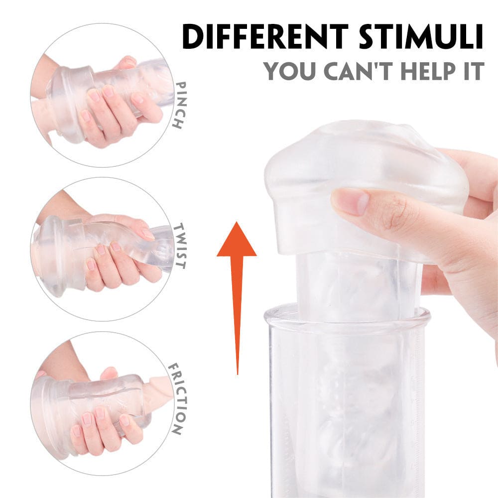 SoloSonic 9 Vibrating Sucking Transparent Electric Masturbation Cup Visual Experience Silicone Soft Suction Male Stroker