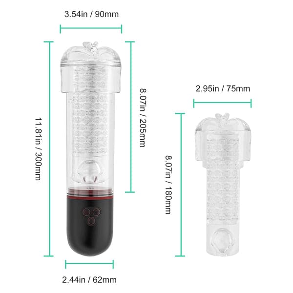 SoloSonic 9 Vibrating Sucking Transparent Electric Masturbation Cup Visual Experience Silicone Soft Suction Male Stroker