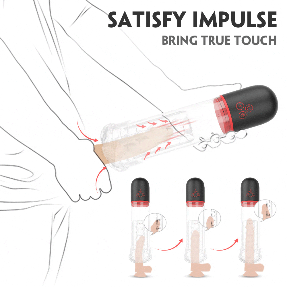 SoloSonic 9 Vibrating Sucking Transparent Electric Masturbation Cup Visual Experience Silicone Soft Suction Male Stroker