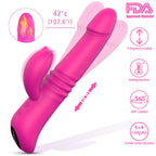 Telescoping Dildo for Women Thrusting Vibrator Allovers Dildos