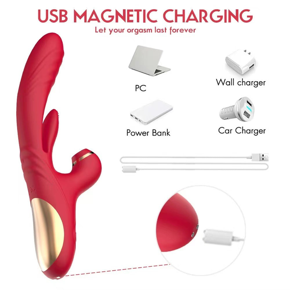 G-Spot Stimulator Suction Tapping Thrusting Dildo Sex Toy