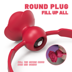 9-Frequency Vibrating Rose Gag With Removable Vibrator