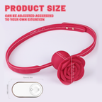 9-Frequency Vibrating Rose Gag With Removable Vibrator