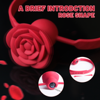 9-Frequency Vibrating Rose Gag With Removable Vibrator