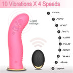 Wireless Remote Control Charging Female Wearable Silicone Vibrator Dildo