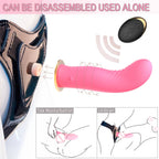 Wireless Remote Control Charging Female Wearable Silicone Vibrator Dildo