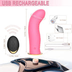 Wireless Remote Control Charging Female Wearable Silicone Vibrator Dildo
