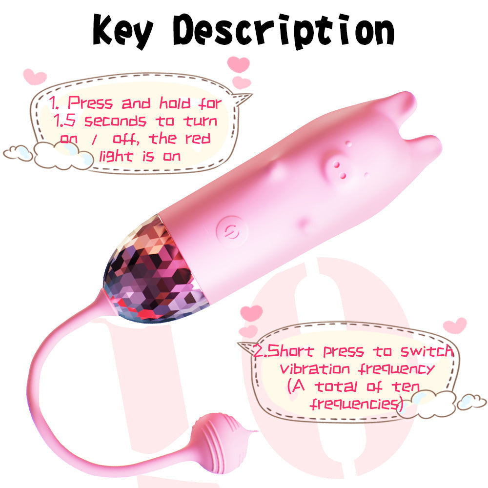 Piggy Vibrator -10 Frequency Wireless Control Piglet Vibrator