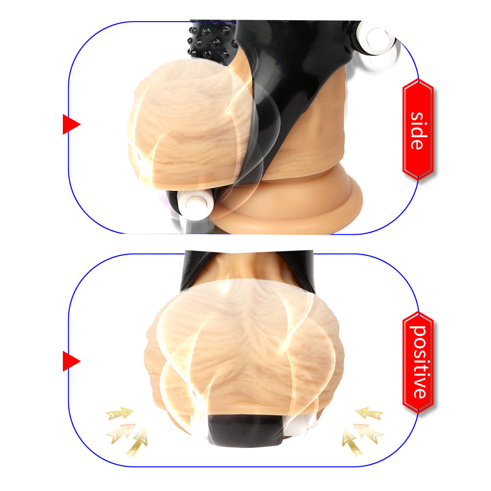 Uxol Silicone Textured Erection Transparent Vibrating Penis Sleeve