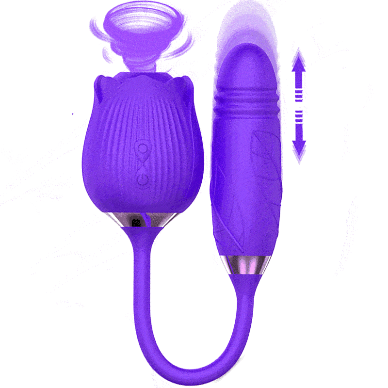 Rose Vibrator With Bullet Tongue