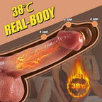 6.3" Heating Thrusting Vibrator with 9 Vibration & 3 Motion Modes – Realistic Silicone