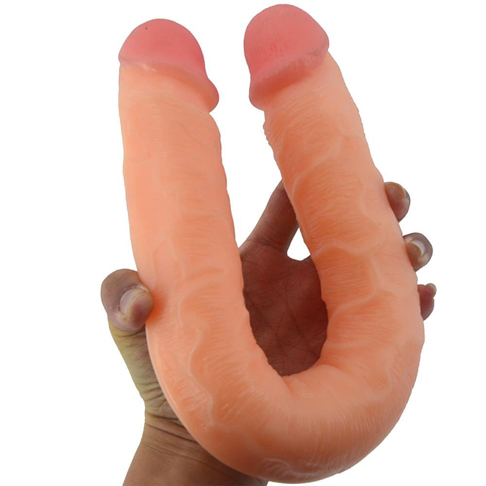 Double-Headed Artificial Anal Plug Masturbator Dildo