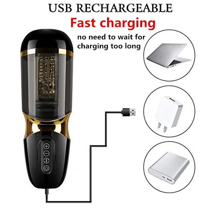 UNIMAT Beck II Automatic Telescopic Stroker Cup with 37.6°heating Female Voice Realistic Textured Ultra-Soft with Suction Base