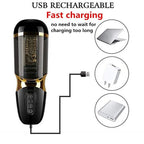 UNIMAT Beck II Automatic Telescopic Stroker Cup with 37.6°heating Female Voice Realistic Textured Ultra-Soft with Suction Base