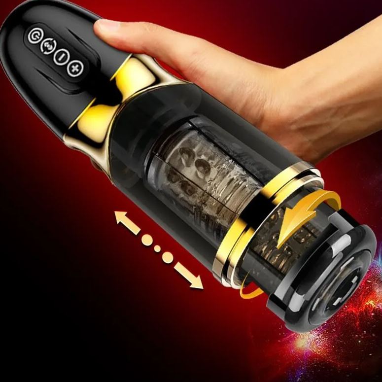 UNIMAT Beck II Automatic Telescopic Stroker Cup with 37.6°heating Female Voice Realistic Textured Ultra-Soft with Suction Base