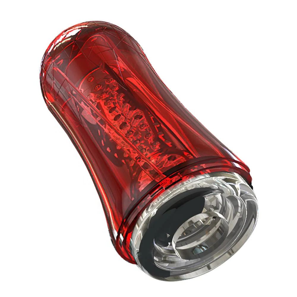 Red Eagle 10 Vibrations Air Pressure Sucking Electric Male Stroker Transparent Soft for Penis Stimulation