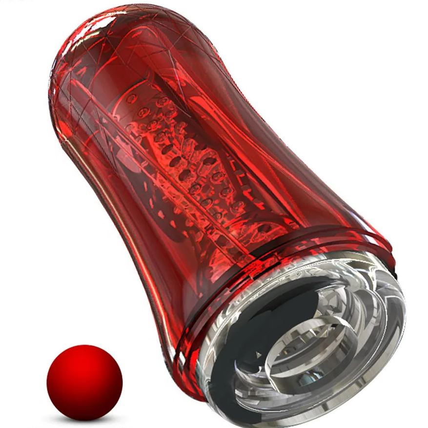 Red Eagle 10 Vibrations Air Pressure Sucking Electric Male Stroker Transparent Soft for Penis Stimulation