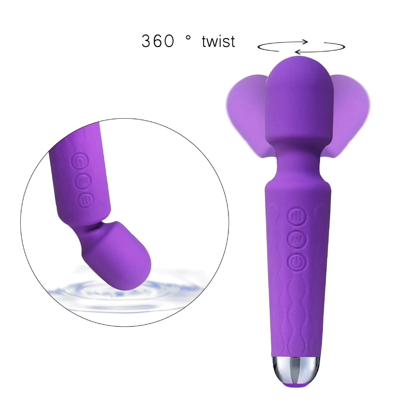 20 Frequency Magic Wand Knight Strong Shock  Nipple Vibrator