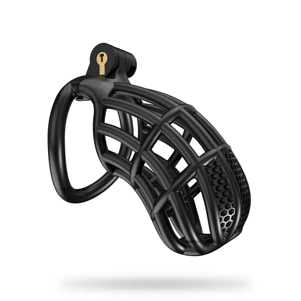 Male Chastity Device with 4 Size Rings and Hidden Lock