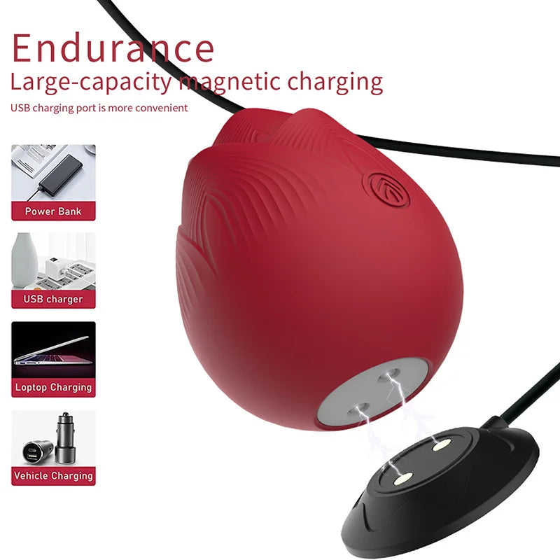 Rose Suction Vibrator Multiple Pleasure Vibrating Suction Egg Vibrator