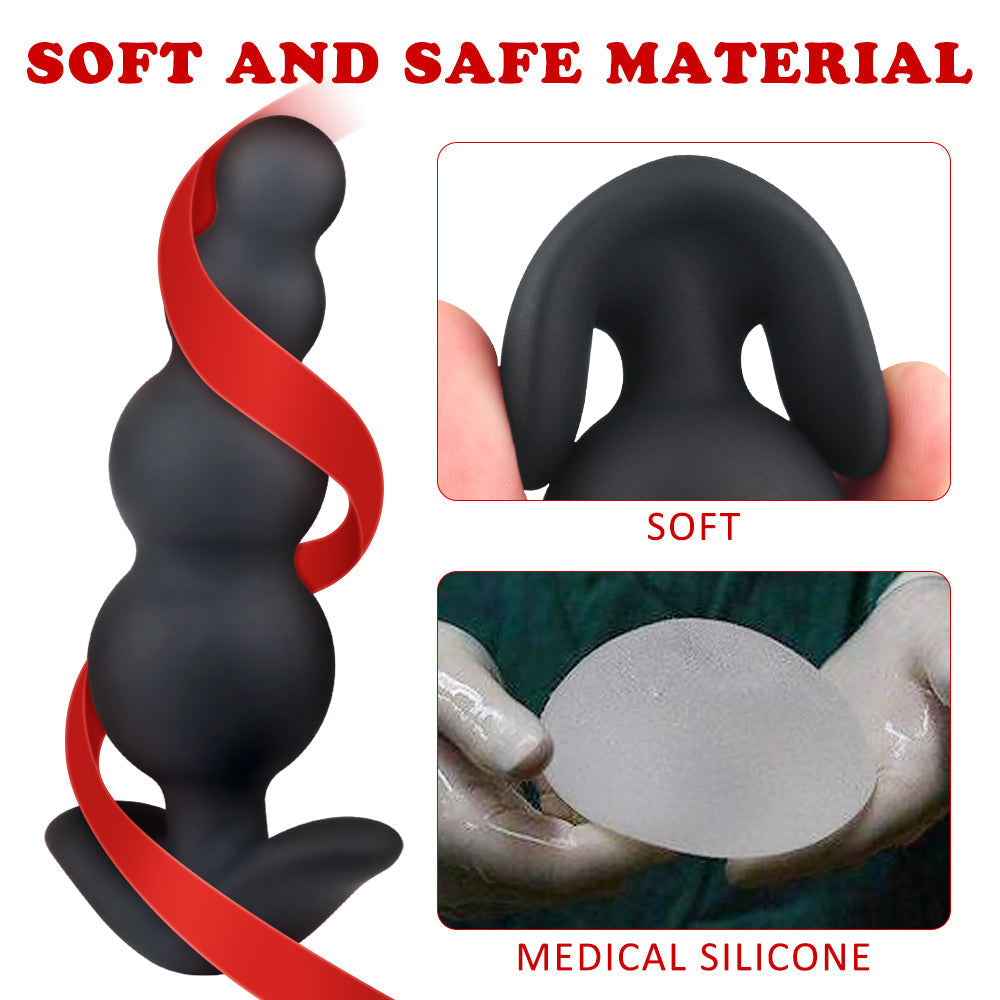 Silicone Pull Bead Back Court Anal Plug